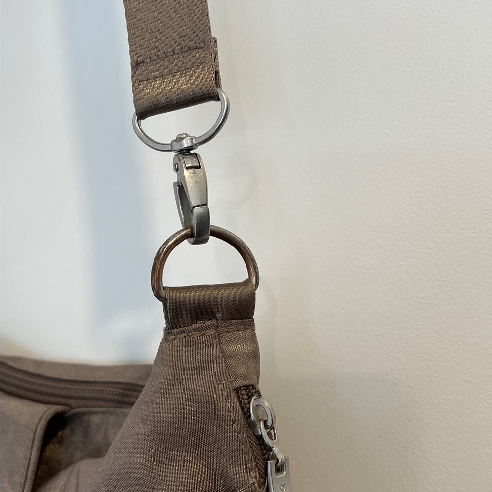 Baggallini Shimmering Taupe Crossbody Bag - Picture 5 of 11